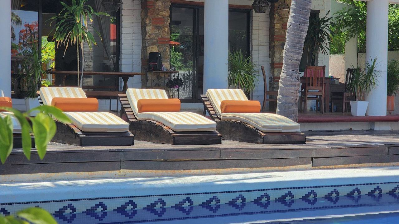 Loungers by the pool